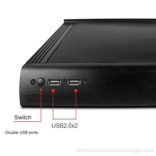 Aluminum Base with wire drawing laptop stand single cooling fan laptop cooler